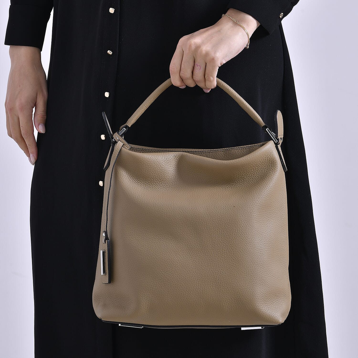 Closeout Deal- 100% Genuine Leather Bag - Khaki 7990260 9
