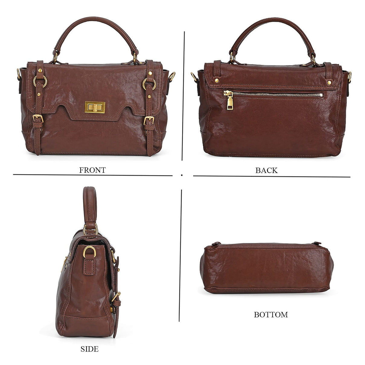 Italy Retro Noble Collection Genuine Leather Crossbody Bag 7856697 7