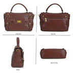 Vintage Boutique Collection - Genuine Leather Crossbody Bag - Chocolate