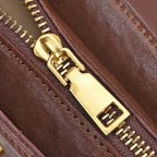 Vintage Boutique Collection - Genuine Leather Crossbody Bag - Chocolate