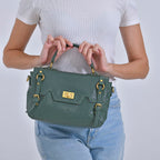 Vintage Boutique Collection - Genuine Leather Crossbody Bag - Green