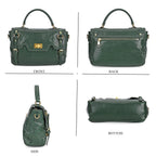 Vintage Boutique Collection - Genuine Leather Crossbody Bag - Green