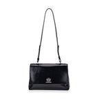 Leather Patterned Crossbody Bag (Size 33x23x12 cm) - Black & Black