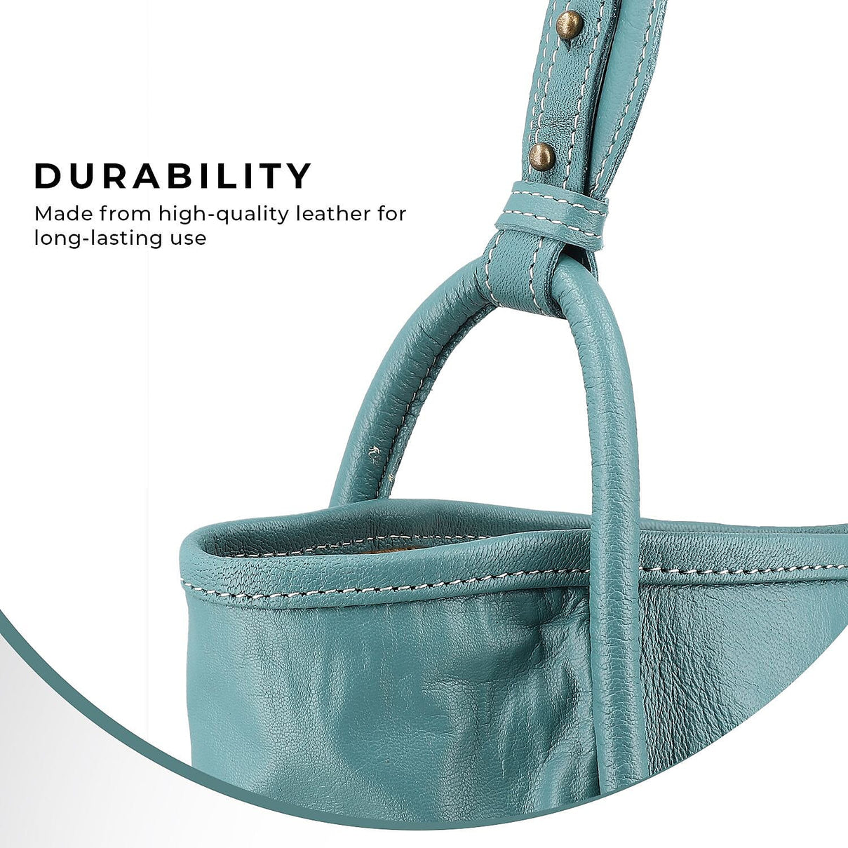Leather Patterned Shoulder Bag (Size 36x17x30 cm) - Turquoise &amp; Black 7744313 5