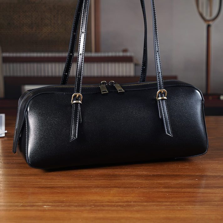 Designer Inspired-Premium 100% Genuine Leather Oblong Bag - Brown 8376922 2