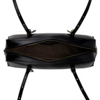 Designer Inspired-Premium 100% Genuine Leather Oblong Bag - Black