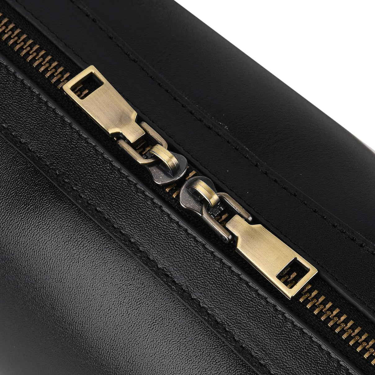 Designer Inspired-Premium 100% Genuine Leather Oblong Bag - Black V32519685 7