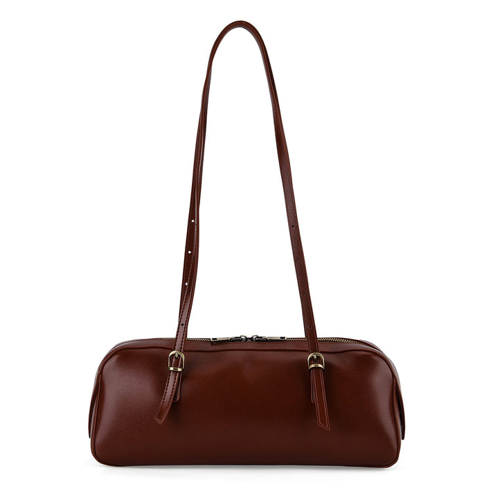 Designer Inspired-Premium 100% Genuine Leather Oblong Bag - Brown 8376922 1