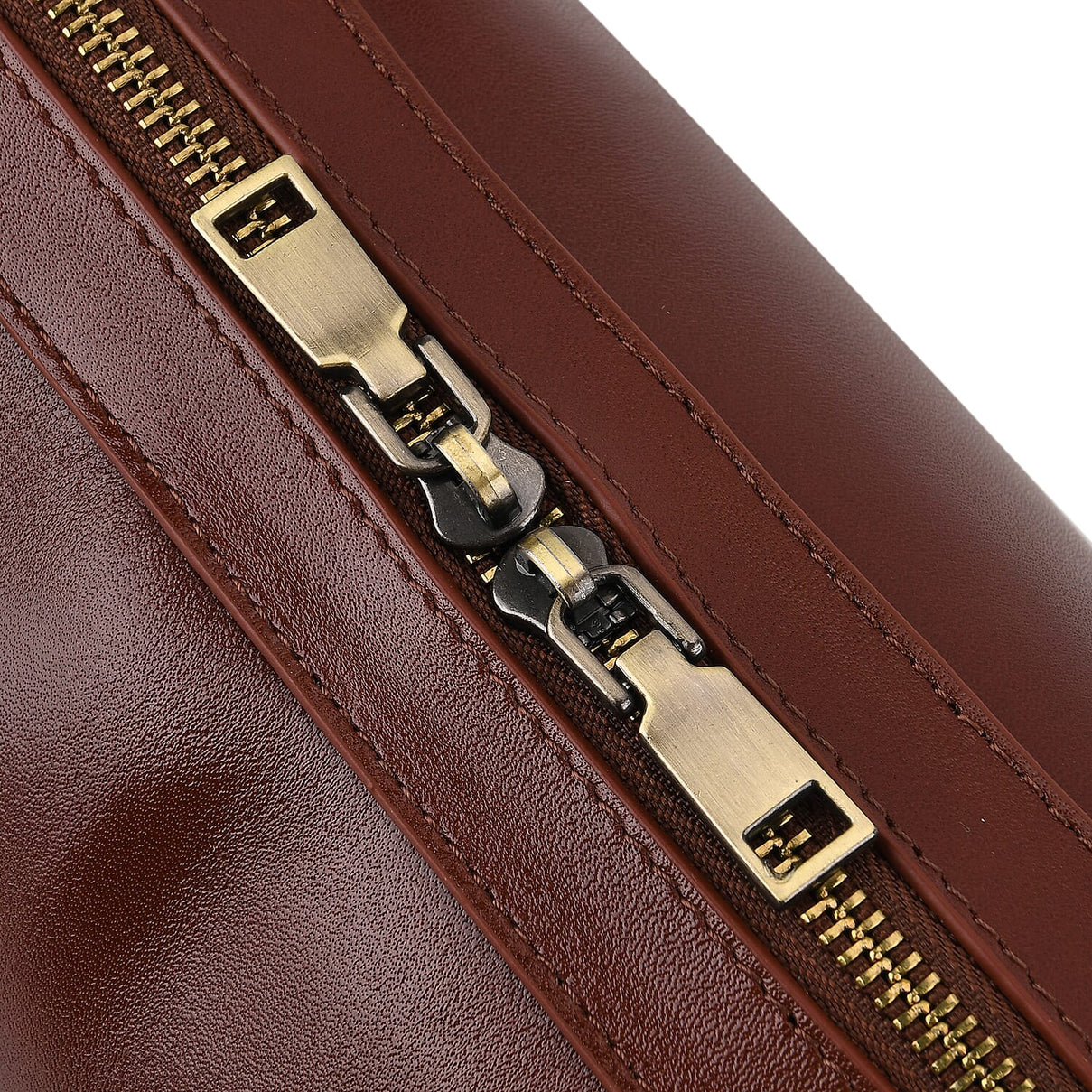 Designer Inspired-Premium 100% Genuine Leather Oblong Bag - Brown 8376922 7