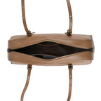 Designer Inspired-Premium 100% Genuine Leather Oblong Bag - Tan