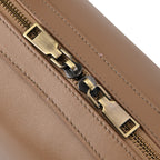 Designer Inspired-Premium 100% Genuine Leather Oblong Bag - Tan
