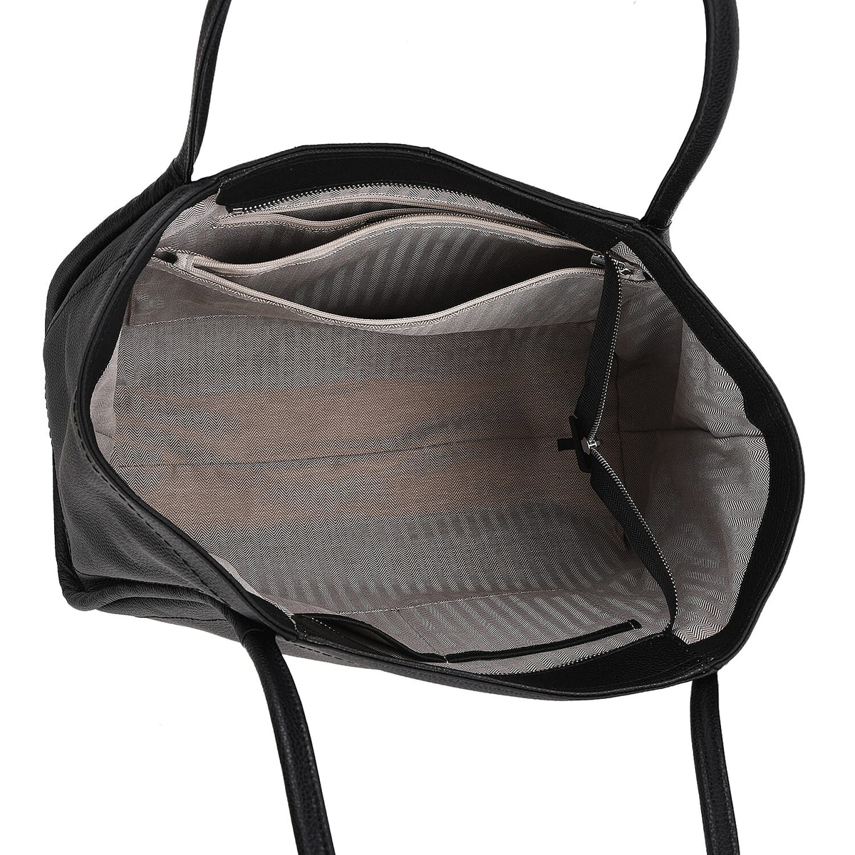 Genuine Leather Tote Bag - Black V32643034 6