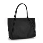 Genuine Leather Tote Bag - Black