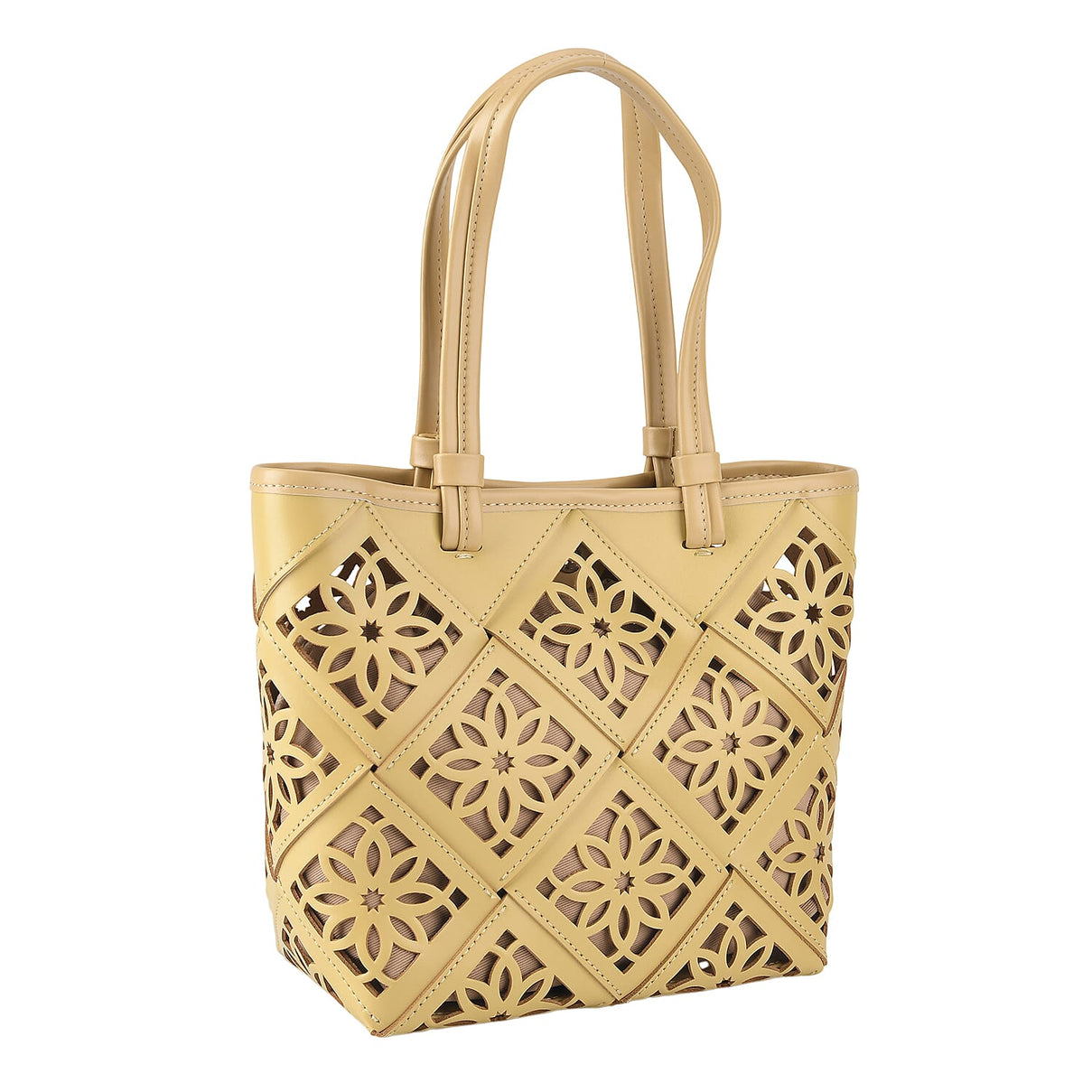Inspired By Hawa Mahal- 100% Genuine Leather  Tote Bag with Drawstring Pouch - Butter Scotch 8479809 6