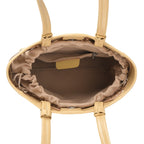 Inspired By Hawa Mahal- 100% Genuine Leather  Tote Bag with Drawstring Pouch - Butter Scotch