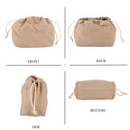 Inspired By Hawa Mahal- 100% Genuine Leather  Tote Bag with Drawstring Pouch - Almond