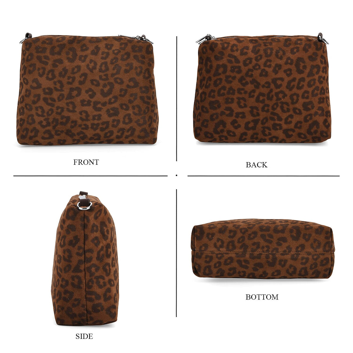 Leather Patterned Tote Bag (Size 25x10x32 cm) - Dark Coffee &amp; Dark Coffee V32582057 5