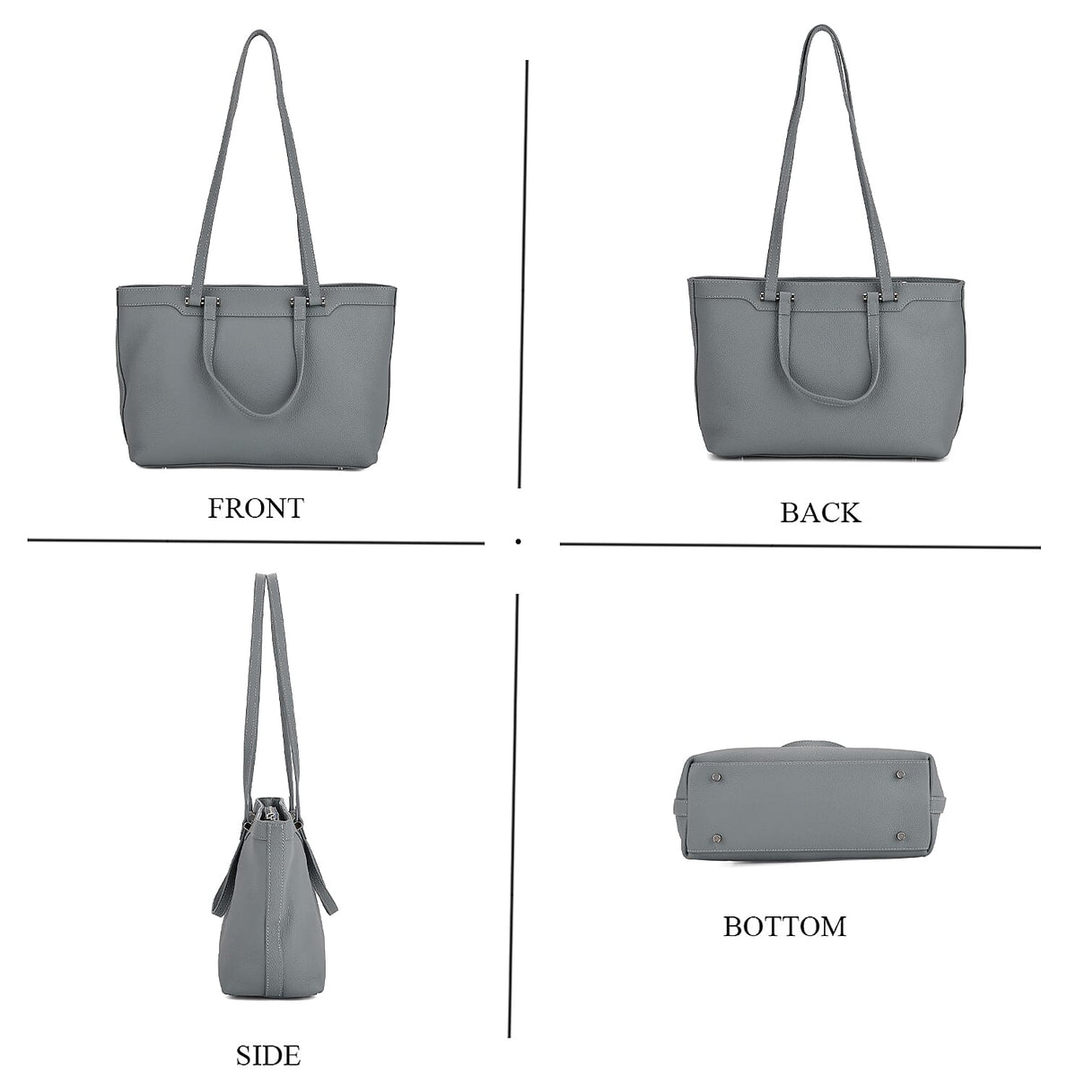 Milan Closeout- 100% Full Grain Genuine Leather Tote Bag with  Adjustable Straps - Teal 8160748 4