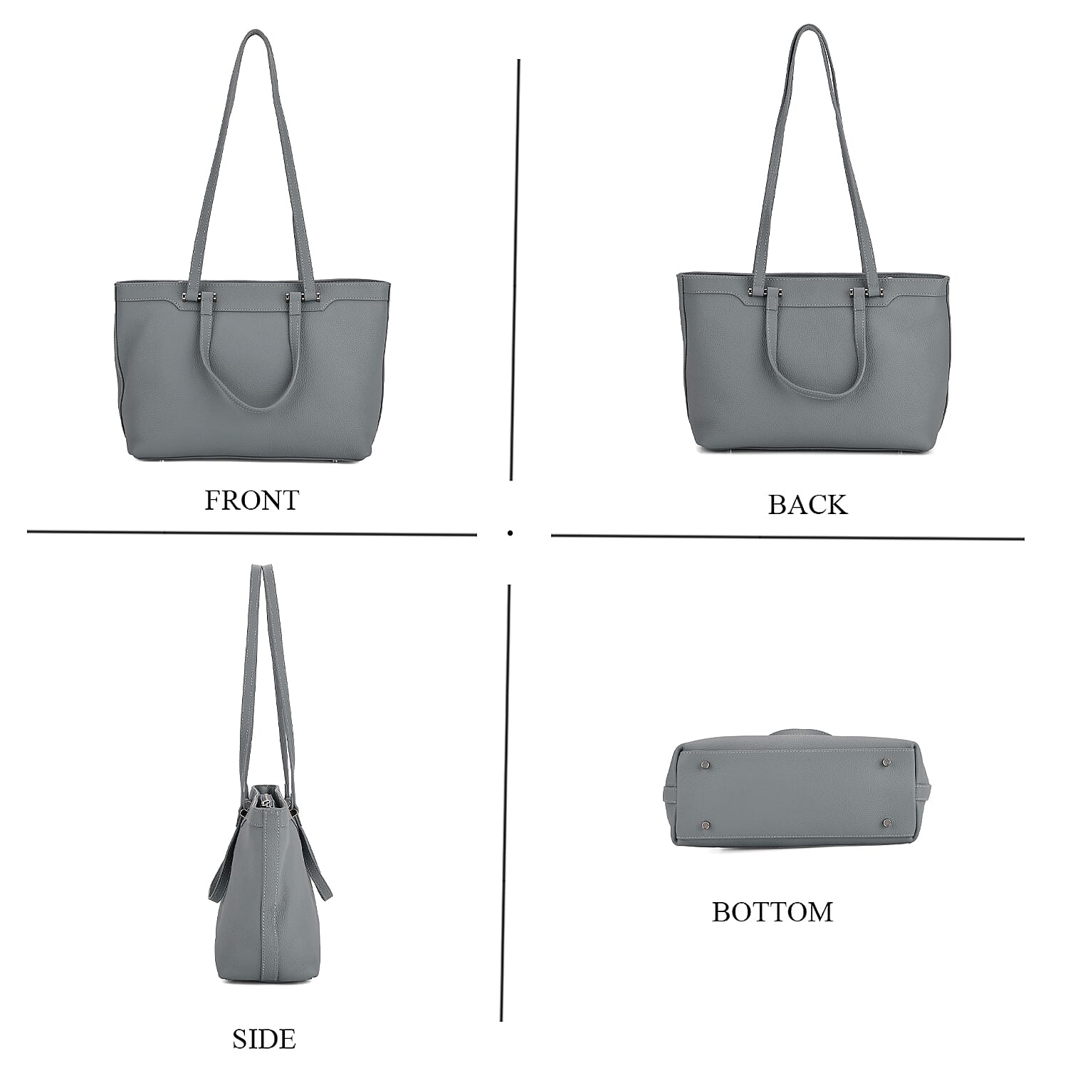 Milan Closeout- 100% Full Grain Genuine Leather Tote Bag with  Adjustable Straps - Teal 8160748 4
