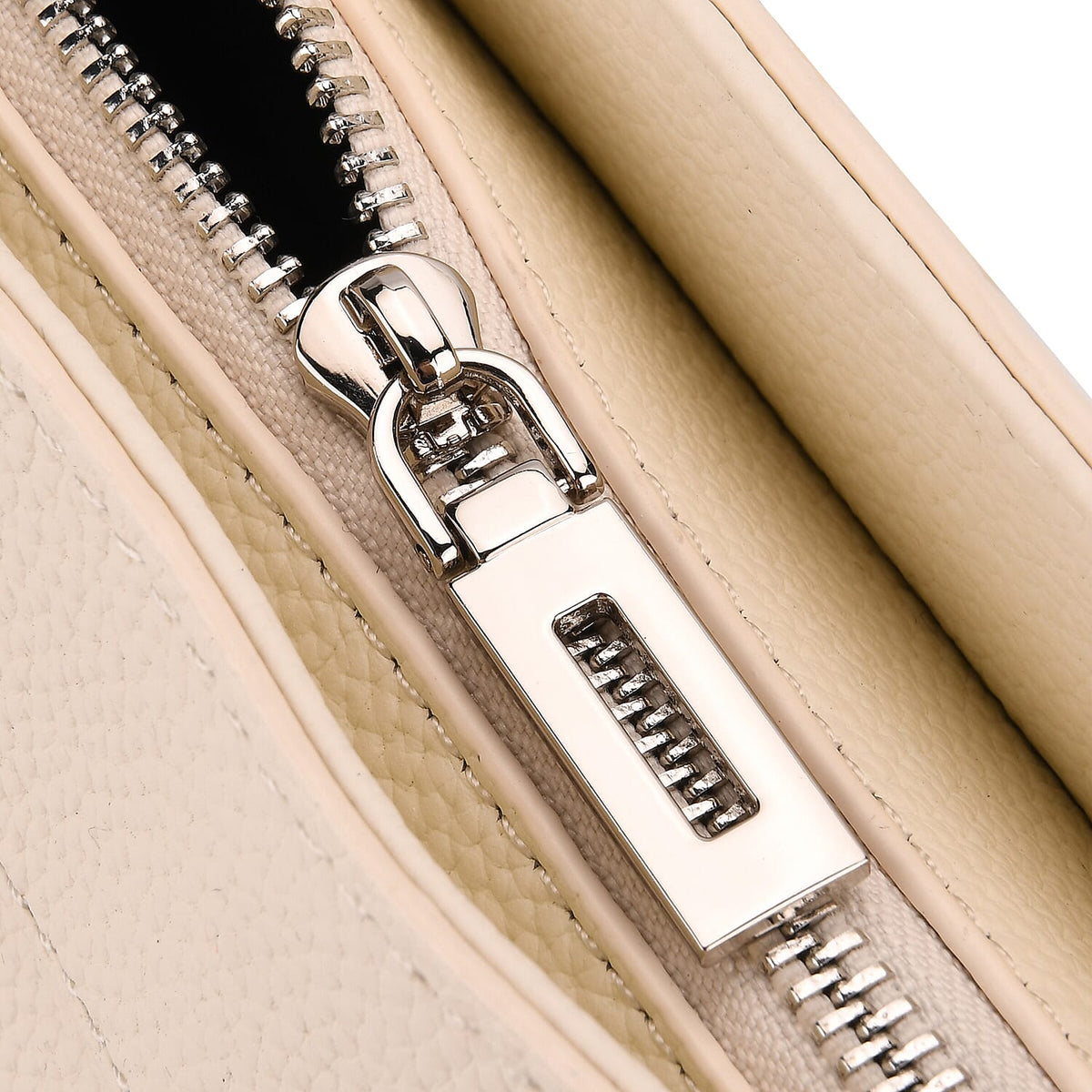 Milan Closeout- 100% Full Grain  Genuine Leather Tote Bag with  Adjustable Straps - Cream V32520905 6