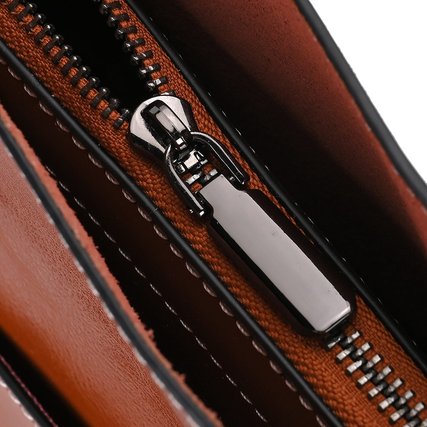 Designer Closeout Deal- Genuine Leather Handbag With Adjustable Leather Long Strap (Size 31x11x29 cm) - Tan 7850871 3