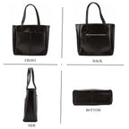 Closeout Deal Genuine Leather Tote Bag - Espresso