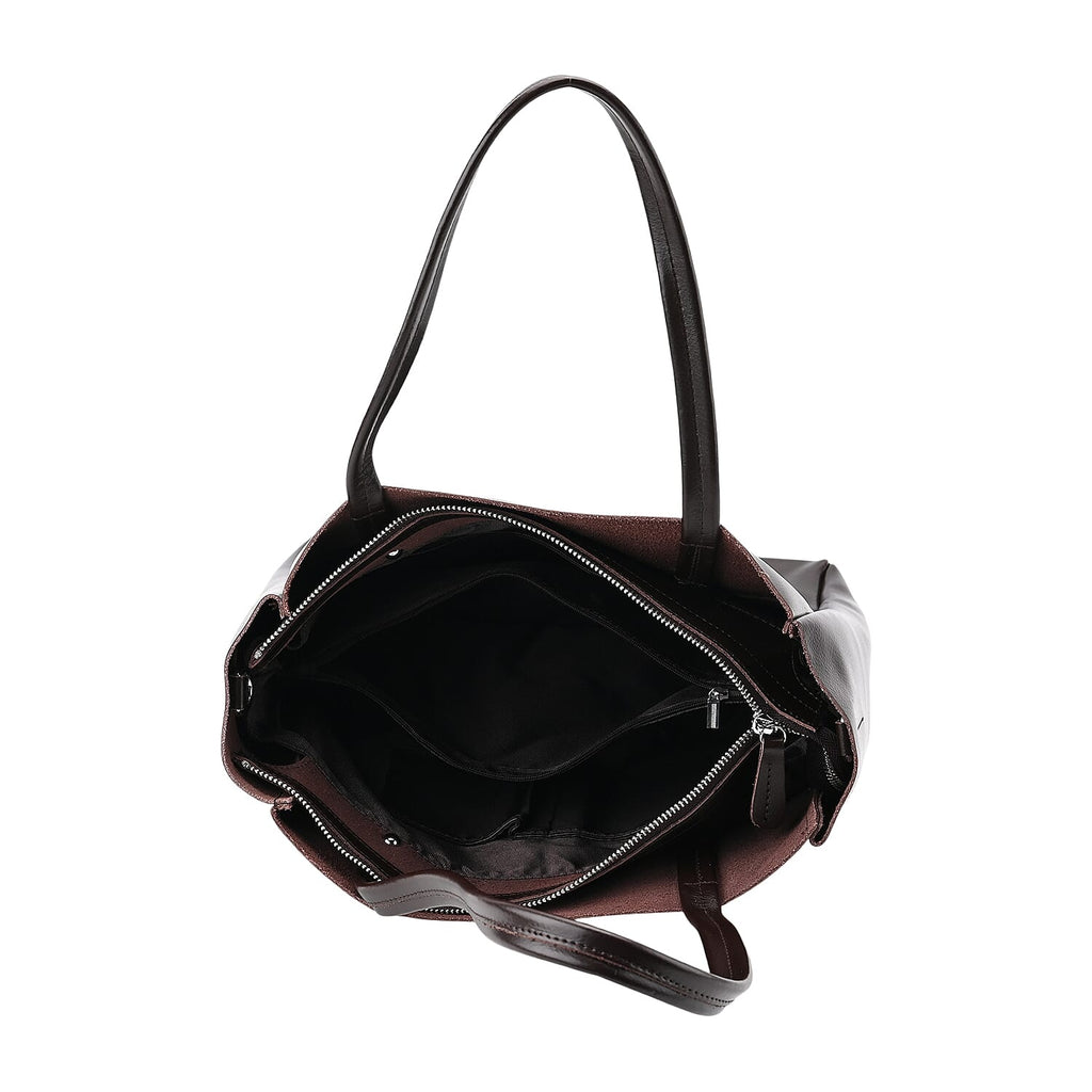 Closeout Deal Genuine Leather Tote Bag - Espresso