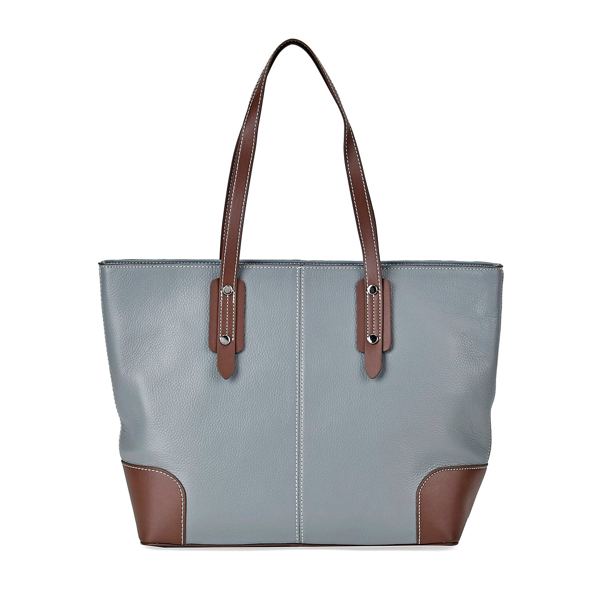 Genuine Leather Tote Bag with Double Handles 7793119 0
