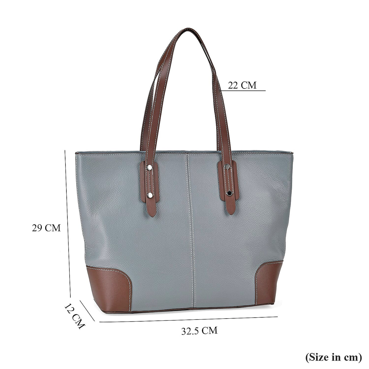 Genuine Leather Tote Bag with Double Handles 7793119 7