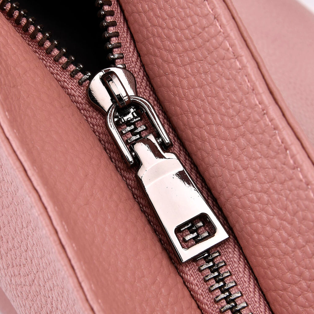 Leather Patterned Tote Bag (Size 34x14x29 cm) - Pink & Pink