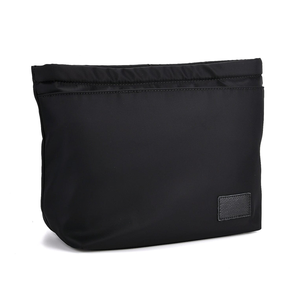 2-in-1 Genuine Leather Tote Bag - Pouch - Black V32586854 8