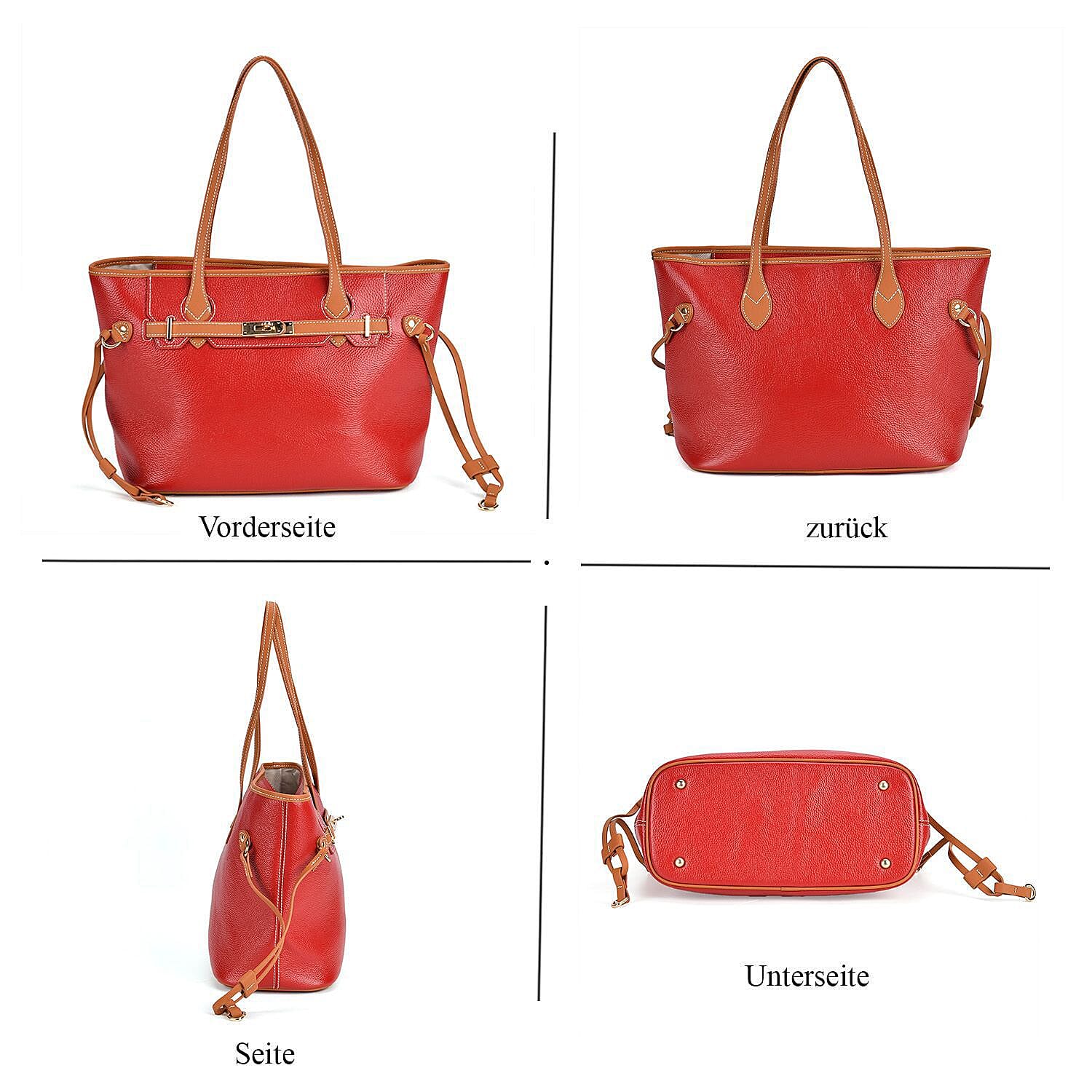 Leather Patterned Tote Bag 7844644 4