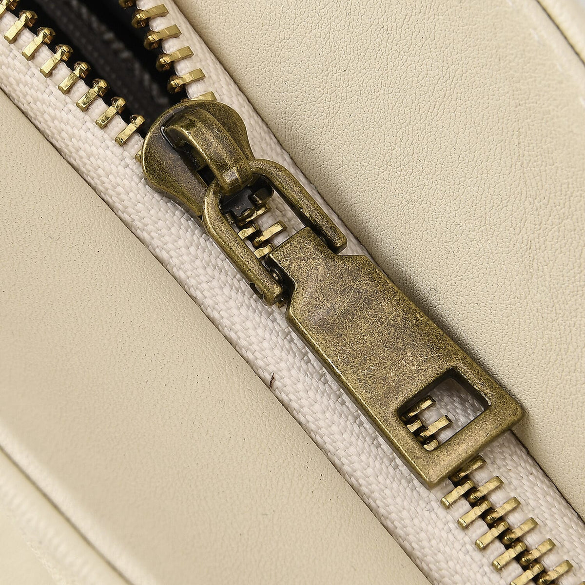 100% Premium Full Grain Leather Tote with Matching Card Bag - Cream 8419644 7