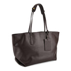 Rome CloseOut- 100% Premium Full Grain Leather Tote with Matching Card Bag - Brown