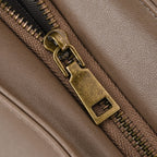 Rome CloseOut- 100% Premium Full Grain Leather Tote with Matching Card Bag - Beige