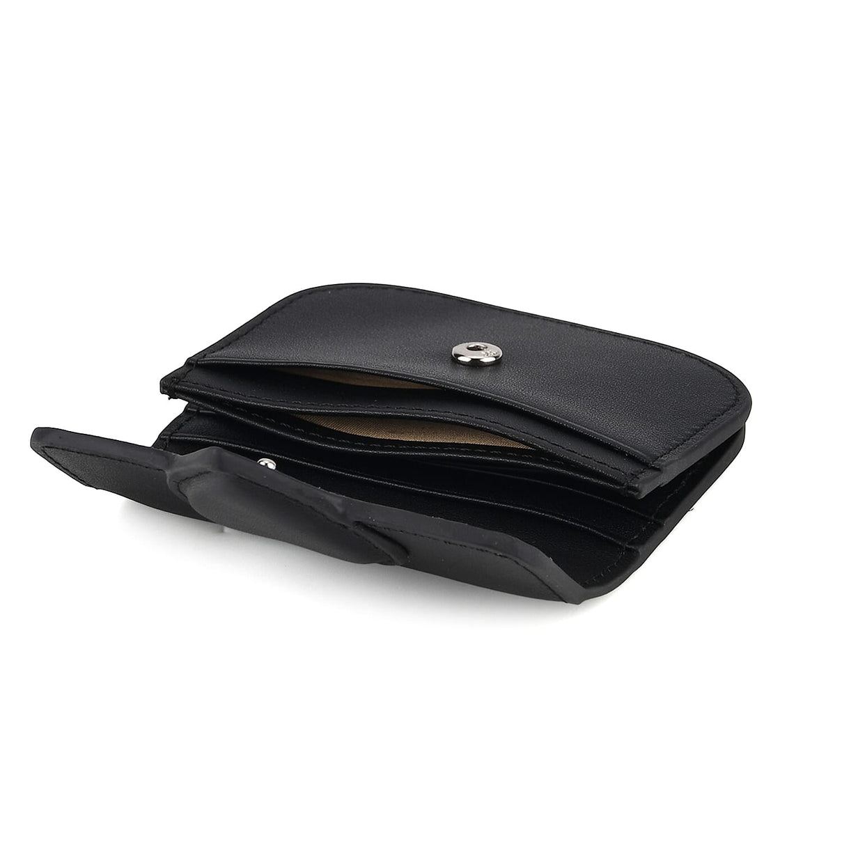 Designer Inspired Genuine Leather Heart Detail Mini Wallet - Black 8413824 6