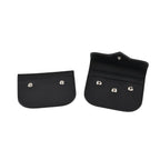 Designer Inspired Genuine Leather Heart Detail Mini Wallet - Black