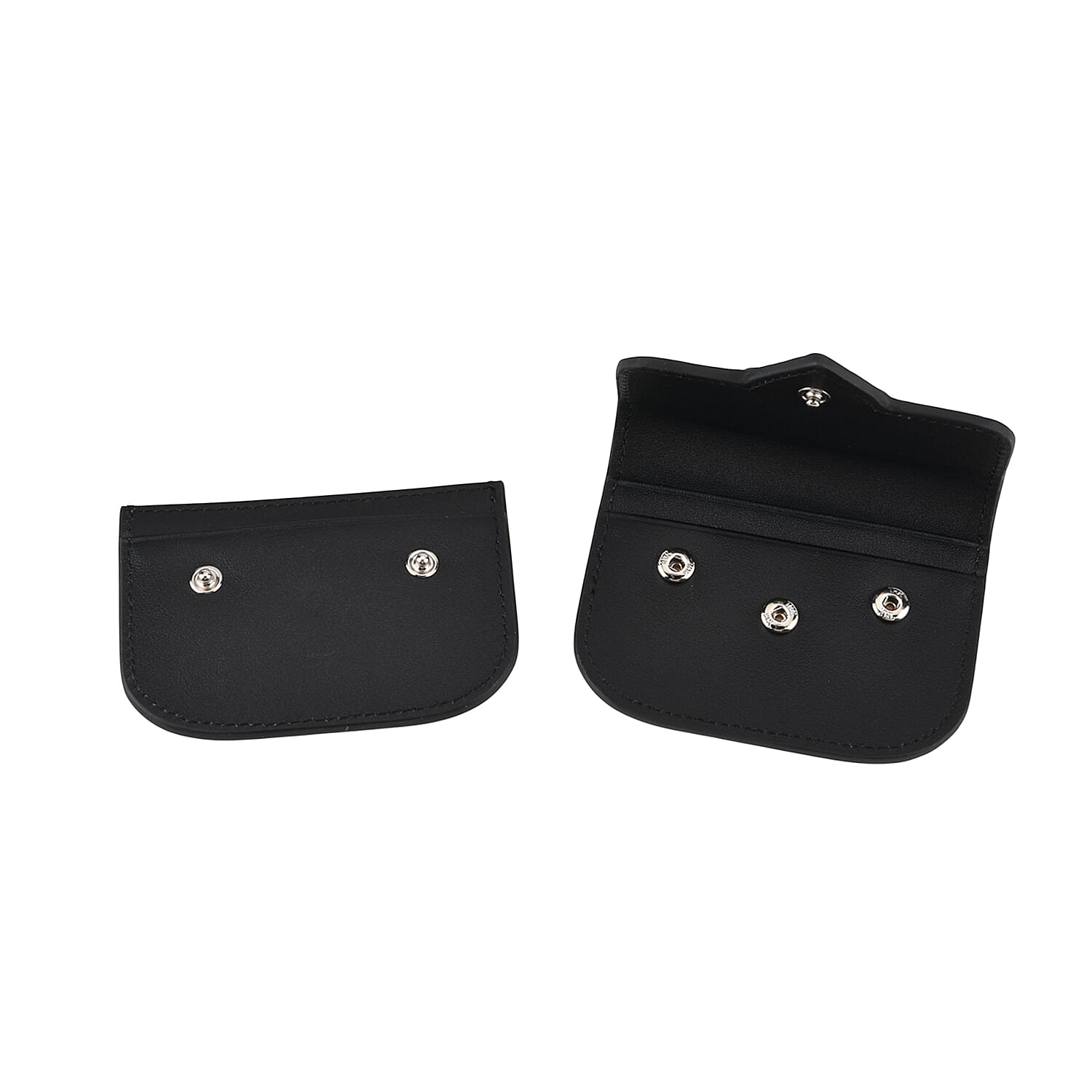 Designer Inspired Genuine Leather Heart Detail Mini Wallet - Black 8413824 7