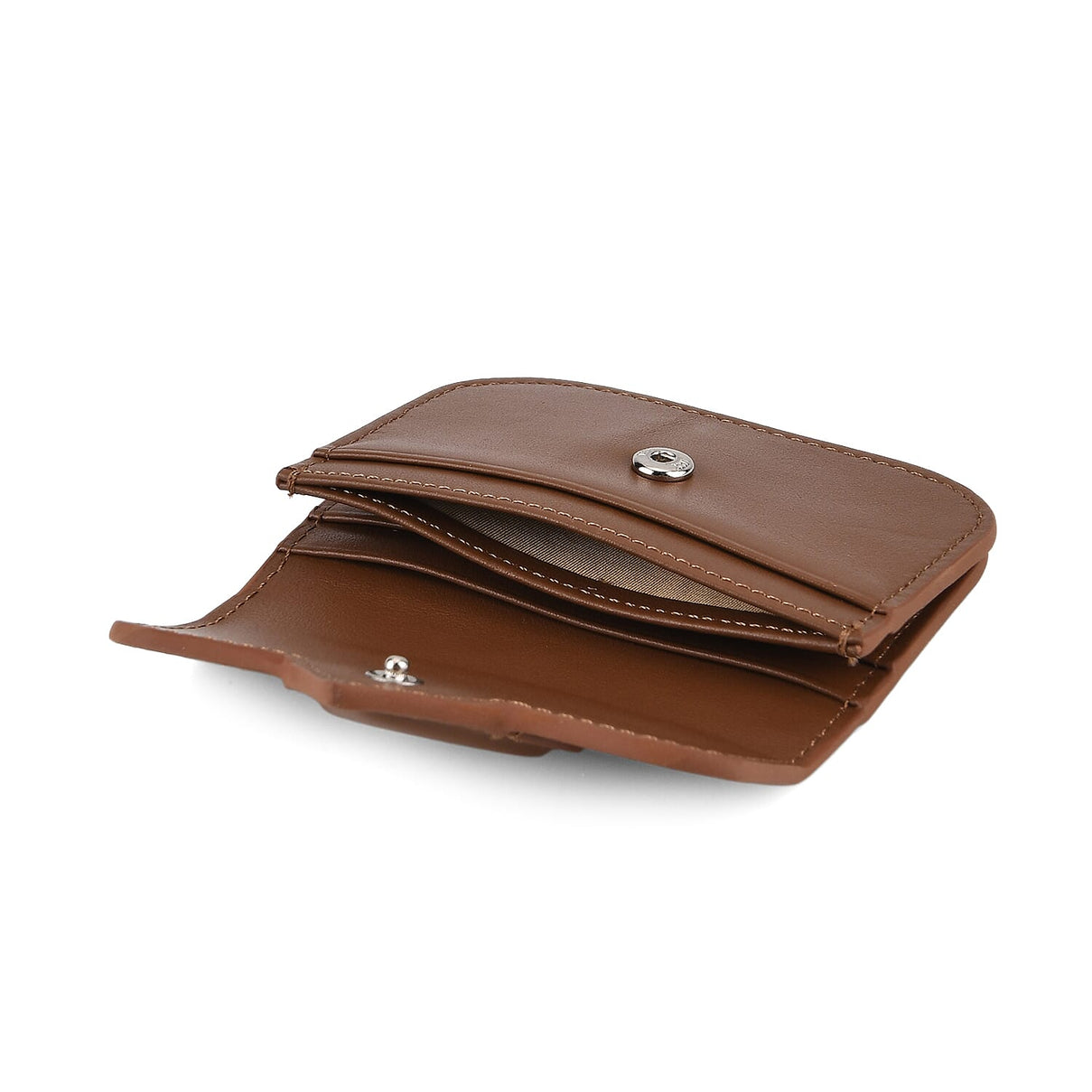 Designer Inspired Genuine Leather Heart Detail Mini Wallet - Brown 8413821 6