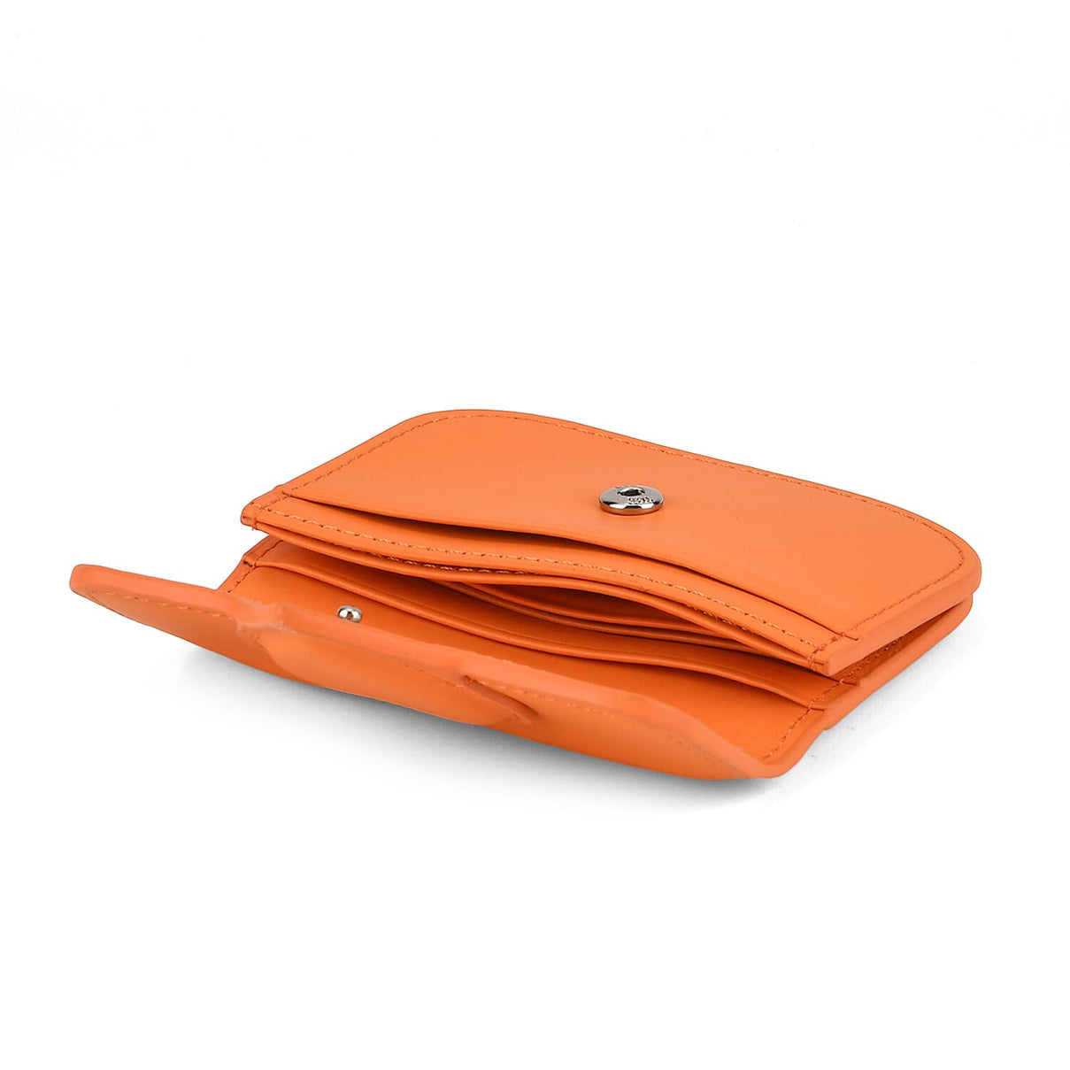 Designer Inspired Genuine Leather Heart Detail Mini Wallet - Orange V32361317 6