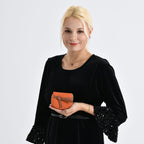 100% Genuine Leather RFID Card Holder - Orange
