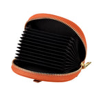 100% Genuine Leather RFID Card Holder - Orange