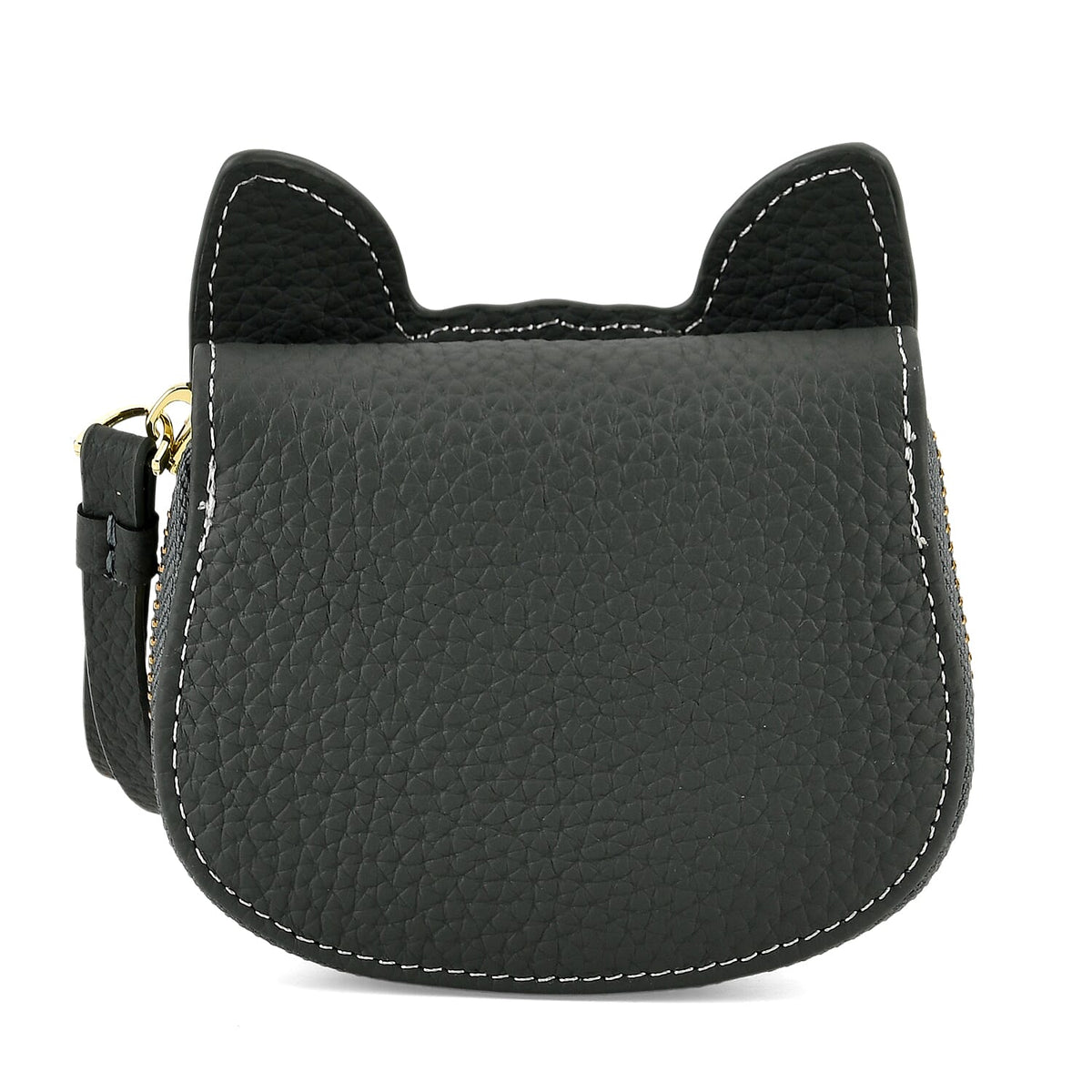 Genuine Leather RFID- Blocking Boston Terrier Wallet with Clasp - Dark Olive V32514725 5