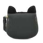 Genuine Leather RFID- Blocking Boston Terrier Wallet with Clasp - Dark Olive
