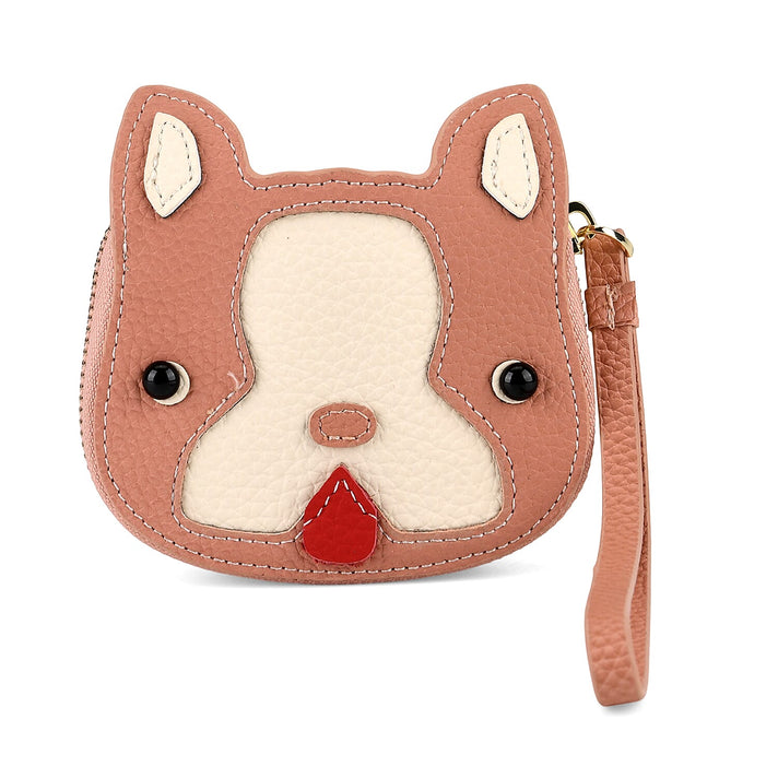 Genuine Leather RFID- Blocking Boston Terrier Wallet with Clasp - Orange 8419838 1