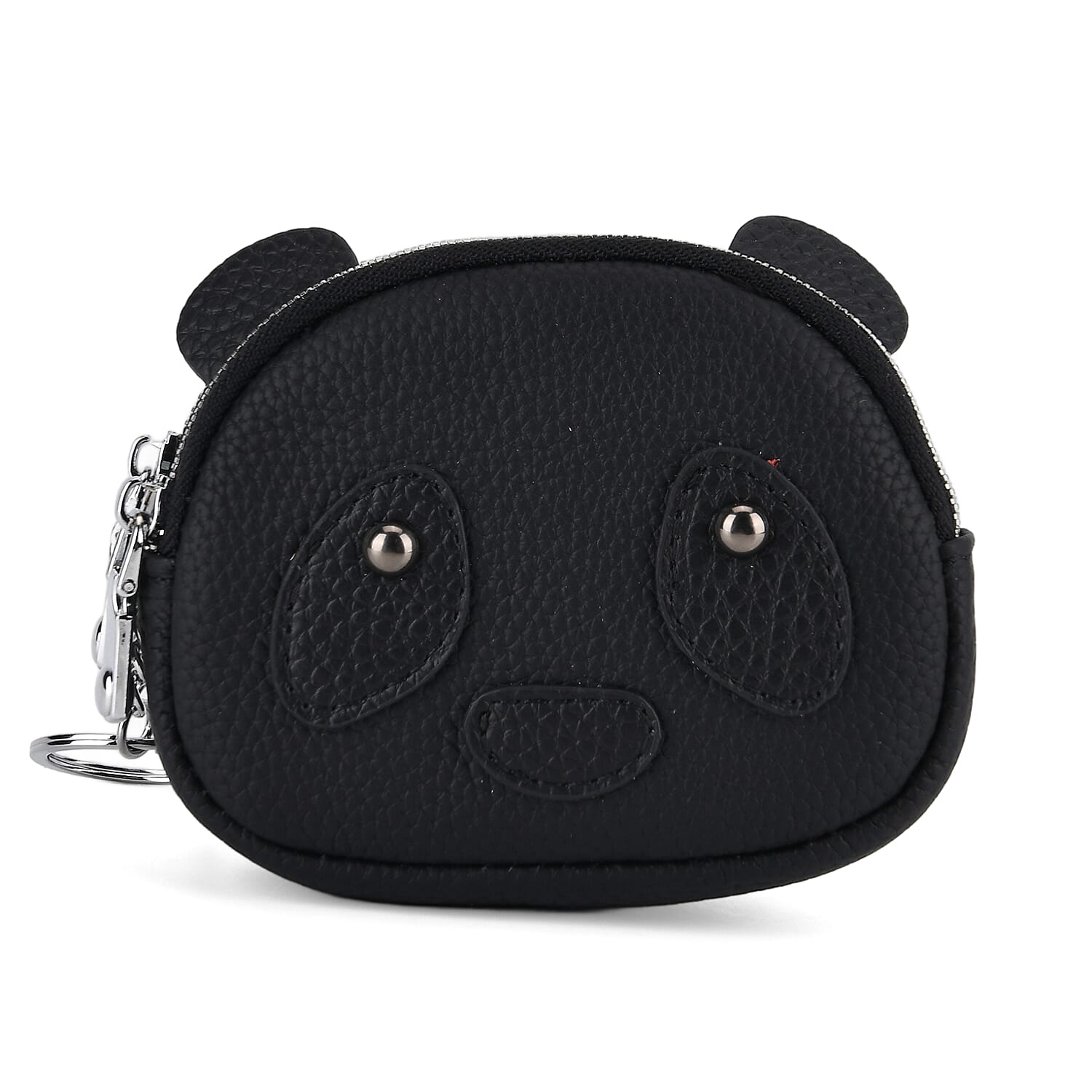 Genuine Leather Panda Pattern Wallet with Dual Zip - Black V32513177 0