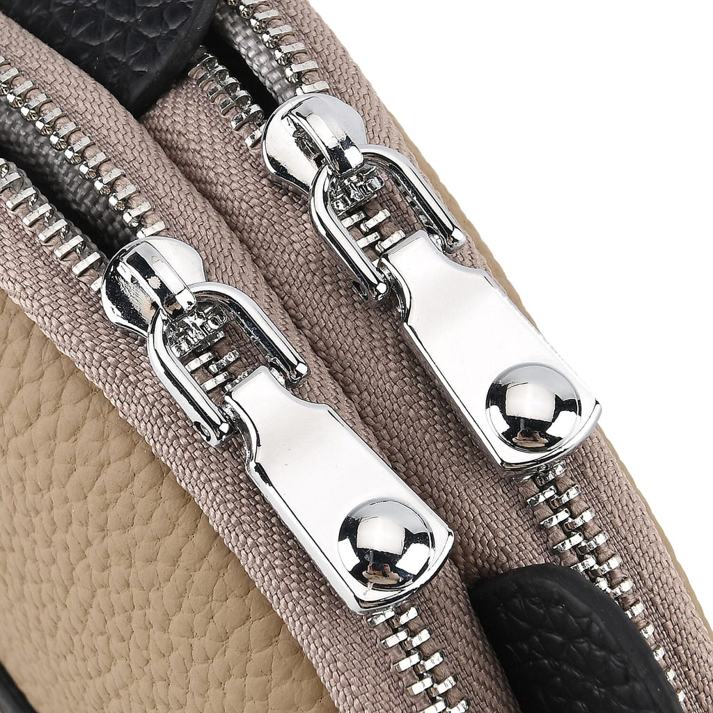 Genuine Leather Panda Pattern Wallet - Grey
