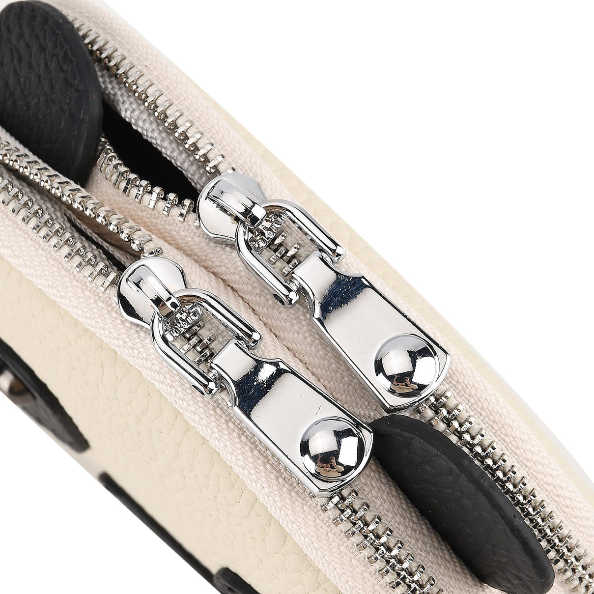 Genuine Leather Panda Print Pattern Wallet with Dual Zip (Size 12x4x10 cm) - Off White 8411768 7