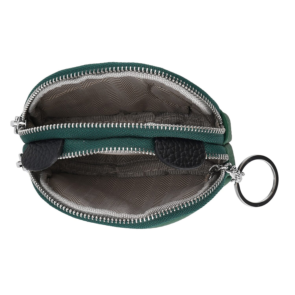 Genuine Leather Panda Pattern Wallet - Teal