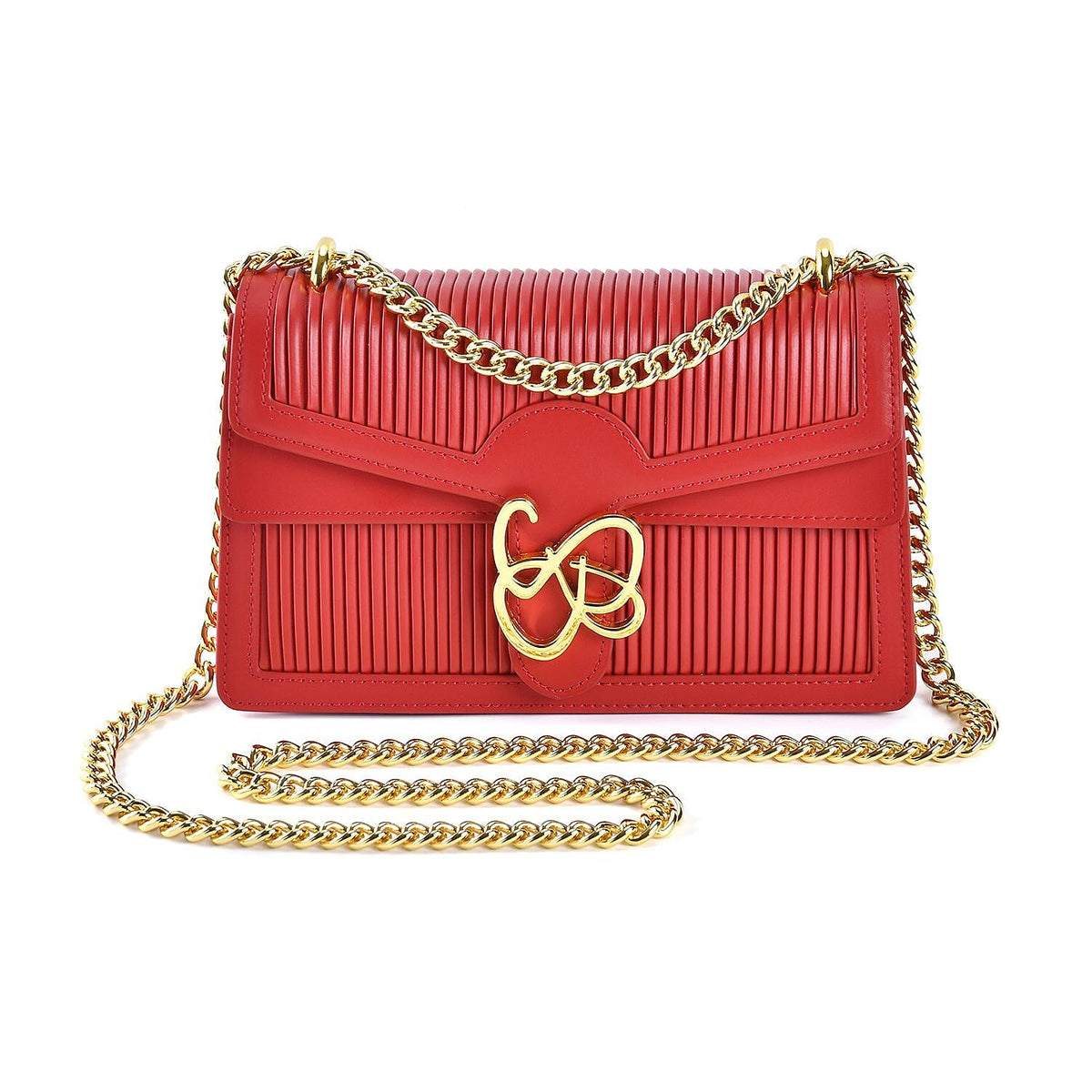 Genuine Leather Pleated Crossbody Bag (Size 23x7x14 cm) 7618836 0